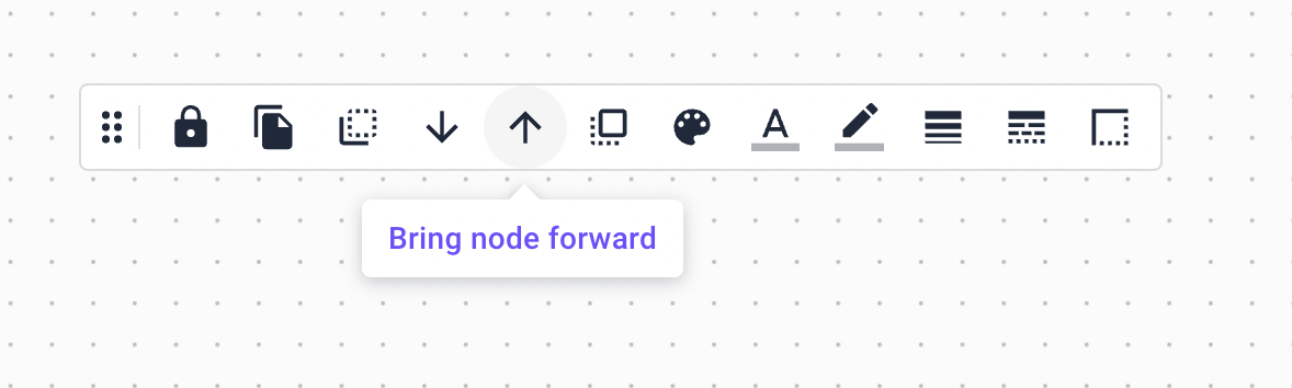 Bring node forward